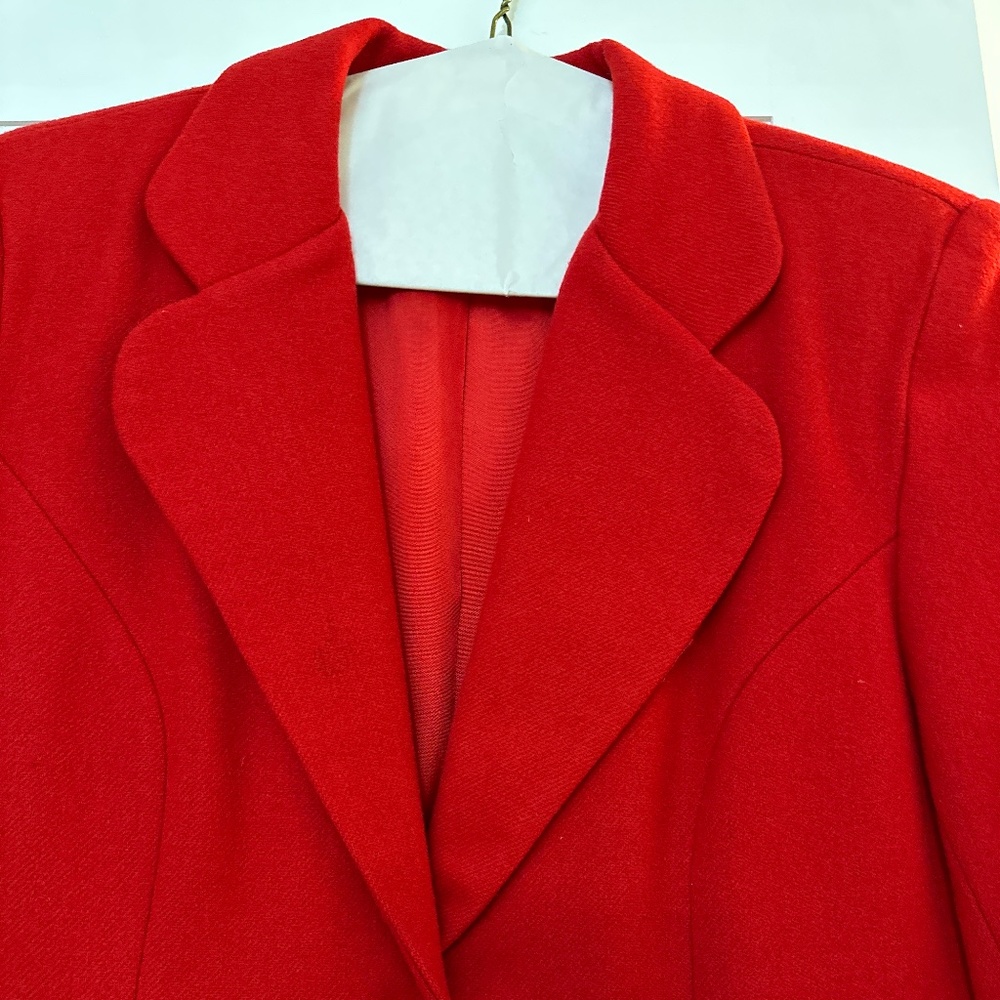Red wool blazer